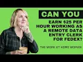 Can You Really Work From Home With FedEx as a Data Entry Clerk