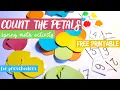 Easy spring math activity for preschoolers - Free printable