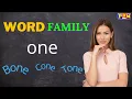 Word Family one Four Letter Words English Words Ending with ONE 4 Letter Words Rhyming words