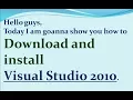 c Tutorial 1 How to Download and Install Visual Studio 2010 Professional Link in Description