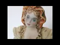 CAPODIMONTE Figurine LARGE XL Italian Vintage Italy LADY GIRL Porcelain Unglazed