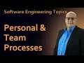 Software Engineering - 18 Personal and Team Processes