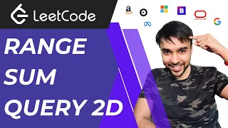 Range Sum Query 2D also covers 1D array Interview Essential Prefix Sum