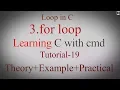 learning c with cmd for loop in c