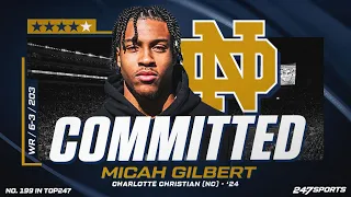 WATCH 4-star WR Micah Gilbert commits to Notre Dame on 247Sports