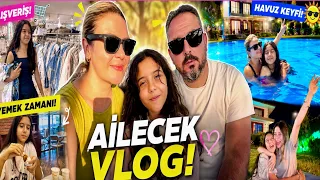 Ailecek Bir Günümüz! 😍 Alışveriş + Havuz + Yemek | Bu Gün ÇOK Eğlendik! VLOG