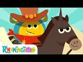 Lagu The Best Cowboy In The West | Monster Cartoon | Rhymington Square