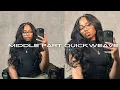 HOW TO Middle Part Quick Weave Cutting Layers Curls