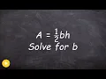 Solving literal equations made easy