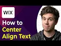 How to Center Align Text in Wix Step-By-Step 2026 guide