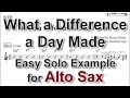 Download Lagu What a Difference a Day Made (Makes) - Easy Solo Example for Alto Sax