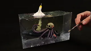 I made a zombie octopus attacking a nuclear sub