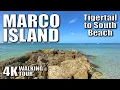 4K Marco Island Tigertail Beach - Marco South Beach Florida Walking Tour Slow TV Ambient