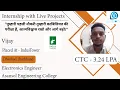 Congrat Vijay Selected in IndusTower 3 24 LPA Electronics Engineer PoY 2024 Dhanbad Jharkhand