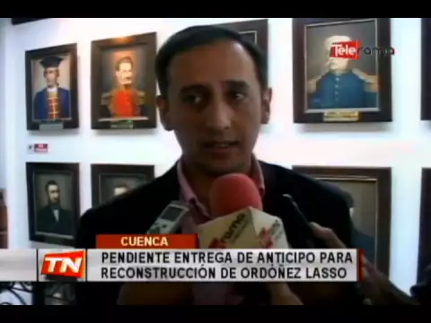 Pendiente entrega de anticipo para reconstrucción de Ordoñez Lasso