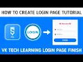 How to create login page tutorials VK Tech LearninG login page finish Sketchware login page