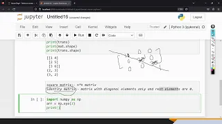 Numpy Tutorial in Python Numpy Matrix Operations Identity Matrix using Numpy