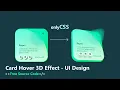 3D Parallax Card Effect On Hover HTML and CSS Tutorial Web Design rayen-code