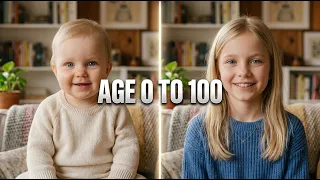 Aging Time Lapse From 0–100 Years AI Aging Video Portrait