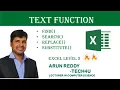 Excel level 2 Part 10 - Text function 4 find search replace substitute