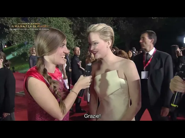 Hunger Games: La ragazza di fuoco | Intervista a Jennifer Lawrence sul red carpet di Roma