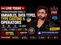 Python Developer Series Variables Data Types Type Casting Operators Learn Python Live