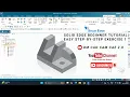 Solid Edge Beginner Tutorial Easy Step-by-Step Exercise 1