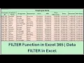 FILTER Function in Excel 365 Data FILTER in Excel Excel Tutorial