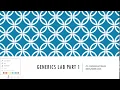 Generics in Java Lab Part 1