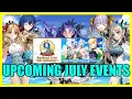 Upcoming July Events Order