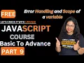 Error Handling in JavaScript try catch throw finally Lets Crack it with Urvashi