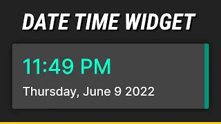 Create a Date Time Widget with HTML CSS JavaScript