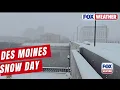 Snow Is Dumping In Des Moines Iowa And Across Parts Of The Midwest As Travel Disruptions Snowball