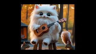 القط يعزف والقط الاخر مذهول من جمال العزف Cat Shortstory Catshorts Youtubeshorts Animation 