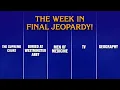 A Week in Final Jeopardy 25- 25 JEOPARDY