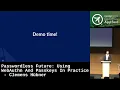 Global AppSec Dublin Passwordless Future Using WebAuthn And Passkeys In Practice - Clemens Hubner