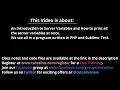 PHP Server Variables Part I