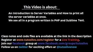 PHP Server Variables Part I