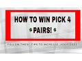 HOW TO WIN PICK 4 PAIRS
