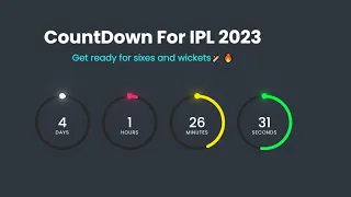 Circle Countdown Time Animation Using Html Css and Javascript