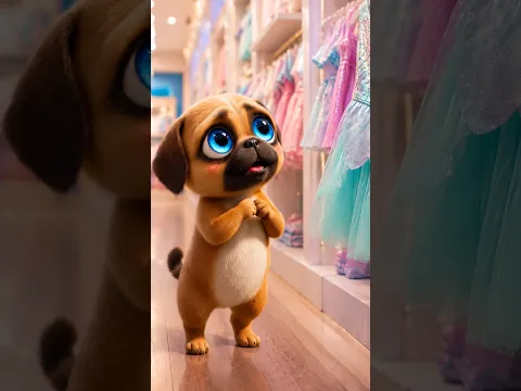 Girl & Her Hero Dog! The Best Fashion Show Surprise! 😭💖#shorts #cute #dog #cartoon #animation