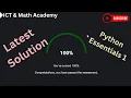 Python Essentials 1 Final Test Latest Solution Cisco Skills for all Cisco Networking Academy