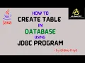 Create Table in database using JDBC program in Eclipse lec 4 Advanced Java BhanuPriya