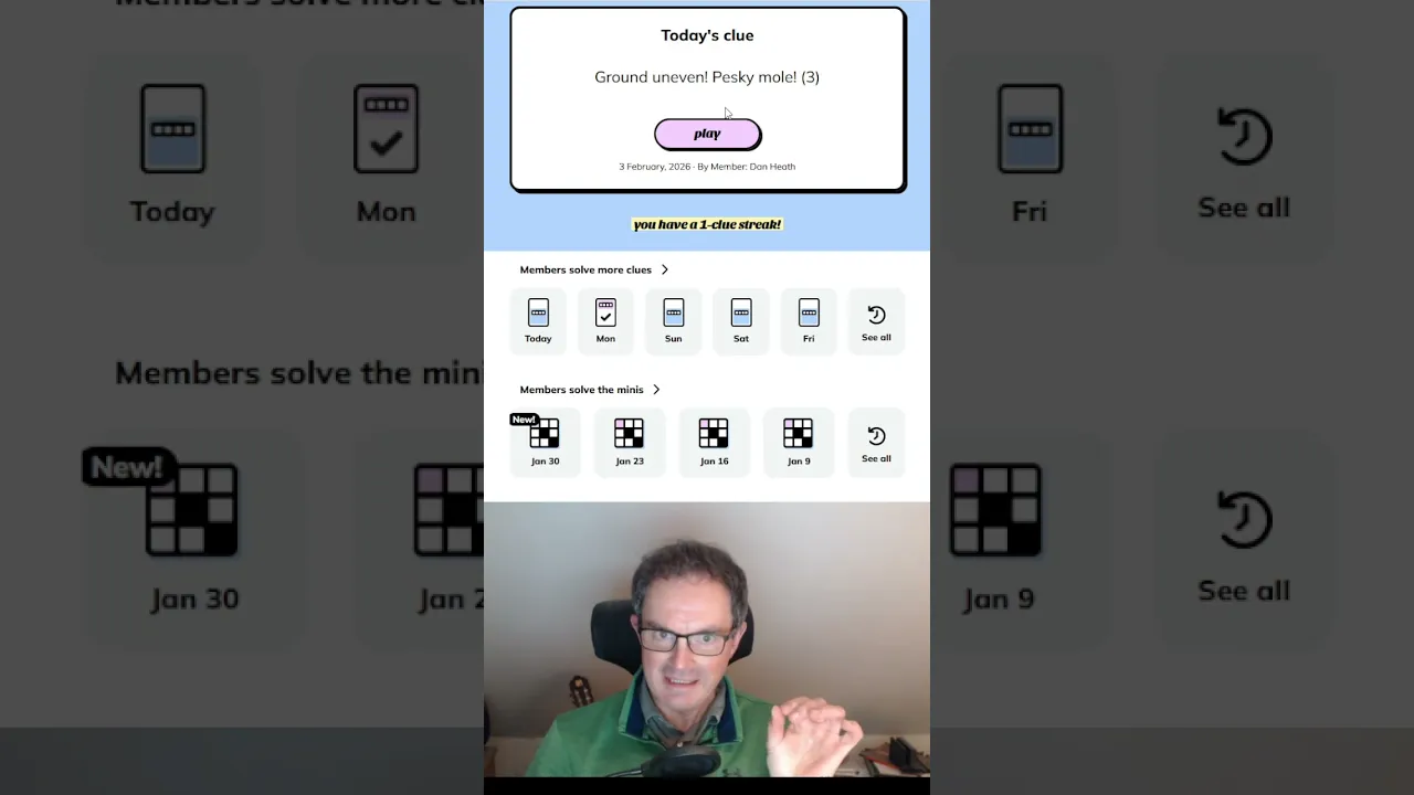 Minutecryptic  in a Minute - 3rd February 2026