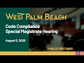 Code Compliance Special Magistrate Hearing August 5 2026