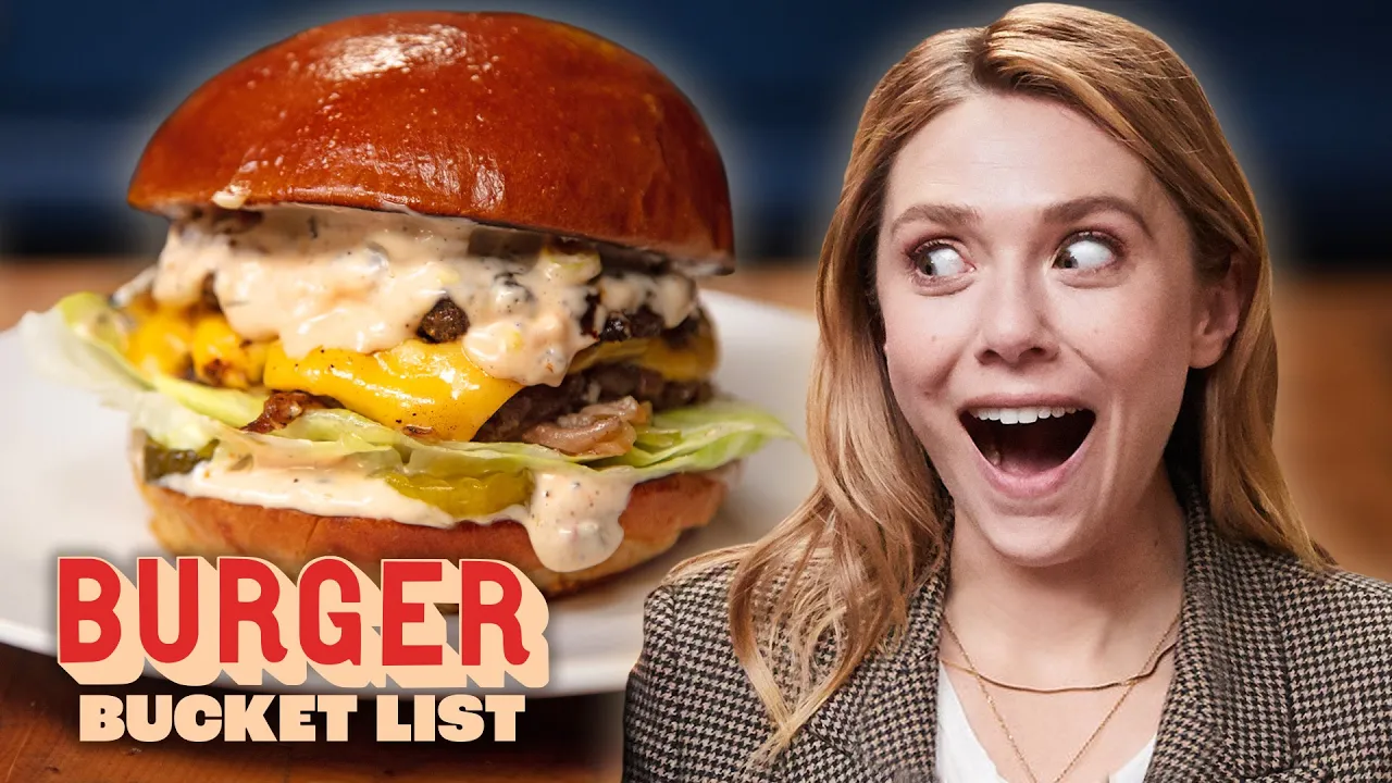 Elizabeth Olsen Gets a Burger Master Class   Burger Bucket List