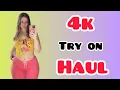 Lagu 4K Try-On Haul | 4K Transparent cleaning  \u0026 Lingerie Chic Mesh Dress Try On haul
