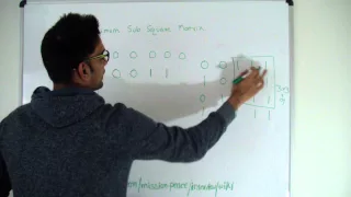 Maximum Sub Square Matrix Dynamic Programming