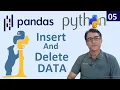 How to insert and delete data in pandas in python Python Tutorial lesson - 126