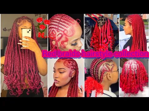 Download MP3 Latest New red trendy braid hairstyle collection 💙❤️‍🔥| 🍁❤️‍🔥🥰